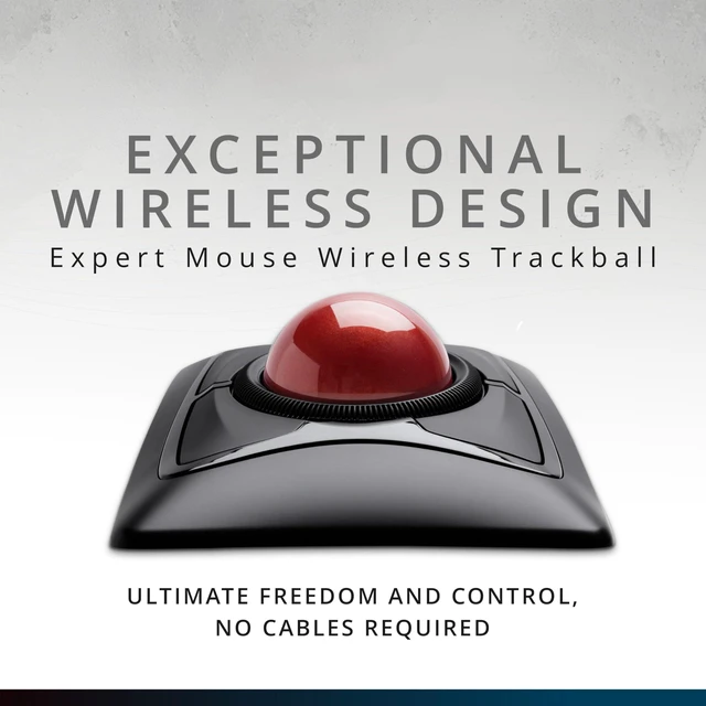 Alt view image 5 of 6 - Expert Wireless Trackball Mouse (K72359WW) Black, 3.5" x 6.1" x 8"