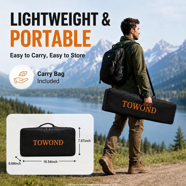 Alt view image 4 of 7 - Outdoor Projector Screen with Stand, 120 inch Portable Movie Screen, 16:9 HD Foldable Anti-Crease Projection Screen with Carry Bag for Sports Viewing Parties Support Double Sided