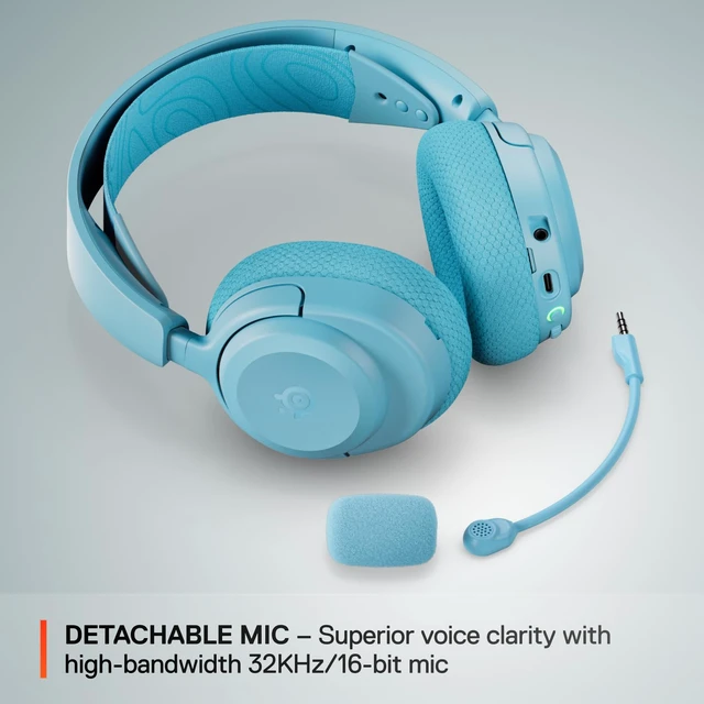 Alt view image 7 of 7 - Arctis Nova 3X Wireless Multi-Platform Gaming Headset - Aqua | Mobile App Control 40 HR Battery Neodymium Magnetic Drivers 2.4GHz/Bluetooth Xbox, PS5, PC, Switch, Mobile