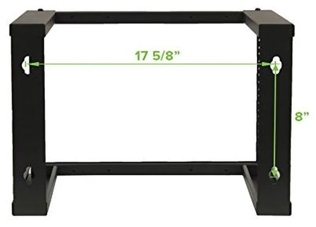 Alt view image 6 of 7 - 6U Wall Mount Rack - Server Rack for 19 Inch IT Equipment Open Frame Rack Network Rack for AV & Server Equipment 16 Deep Rack, Black