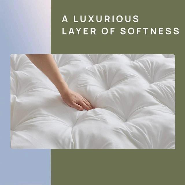 Alt view image 6 of 7 - 5 Inch Memory Foam Mattress Topper Full for Back Pain Relief | 5 Inch Extra Thick Gel Memory Foam Topper with Pressure Relief, Body Contouring Support, 4-Way Straps and Plush Comfort