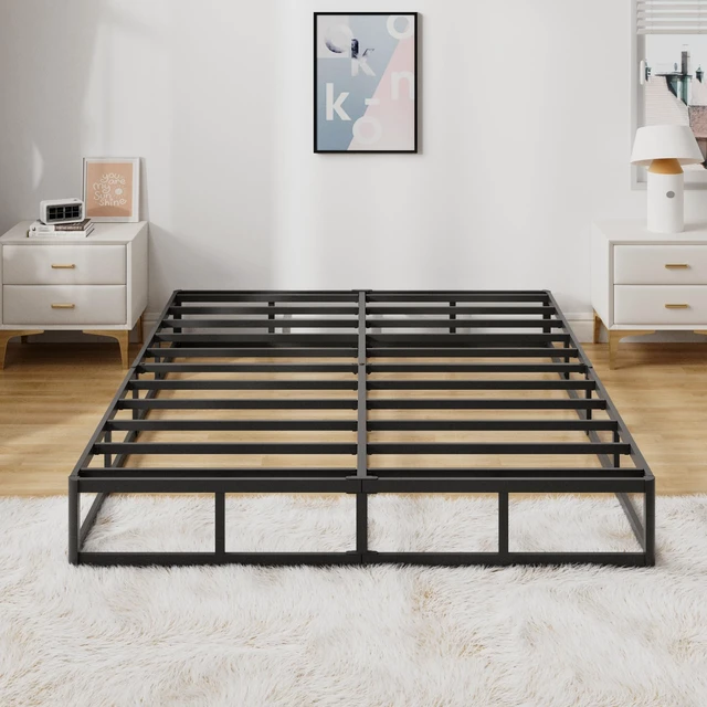 Alt view image 7 of 7 - Queen Size Box Spring Bed Base 9 Inch, 3000lbs Heavy Duty Box Spring Queen Metal Mattress Foundation, Tool-Free Easy Assembly, Noise Free
