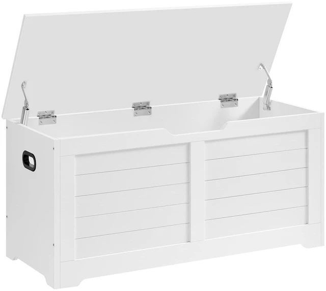 Main image of Storage Chest, 39.4 Inches Width Bench with 2 Safety Hinges | Farmhouse Style, for Entryway, Bedroom, Living Room, Cloud White, SOFIE Collection ULSB061T10