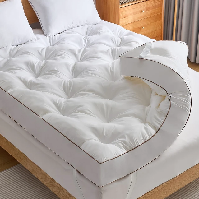 Main image of 4 Inch Memory Foam Mattress Topper Queen for Back Pain Relief, Filled with Breathable Gel Memory Foam, Fluffy Comfort Supportive Pillow Top Mattress Topper, 80x60x4in