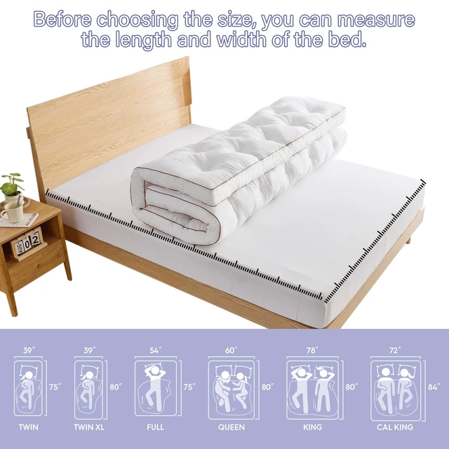 Alt view image 5 of 7 - 4 Inch Memory Foam Mattress Topper Queen for Back Pain Relief, Filled with Breathable Gel Memory Foam, Fluffy Comfort Supportive Pillow Top Mattress Topper, 80x60x4in