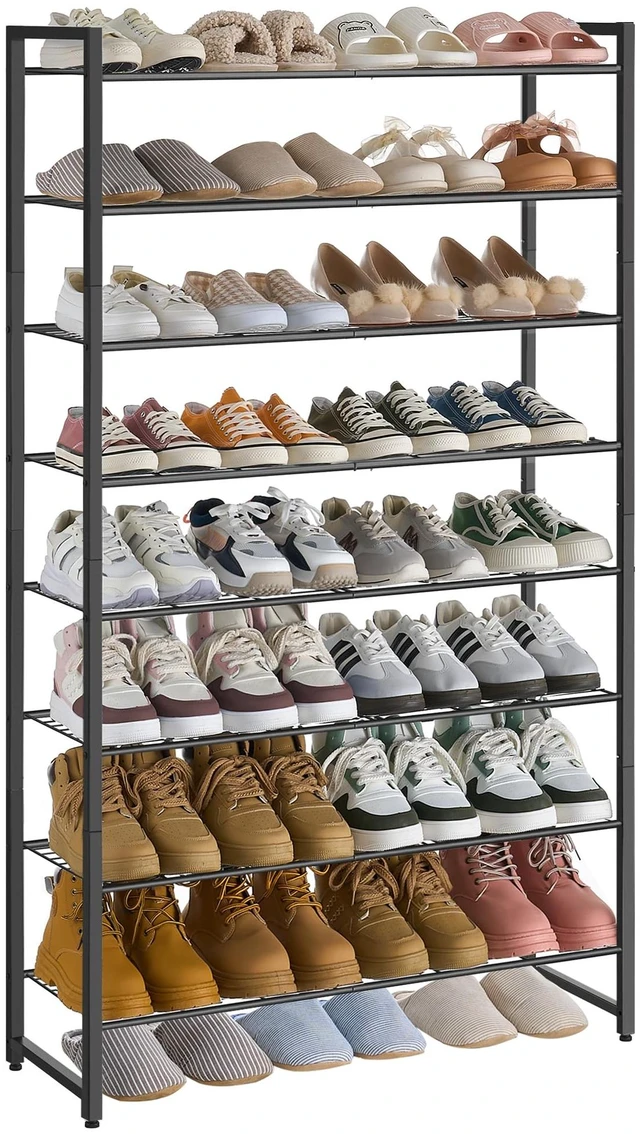 Main image of Shoe Rack for Closet, Metal Shoe Organizer, 8 Tier Garage Shoe Rack Max Holds 40 Pairs,Shoe Storage shelf,Entryway, Black