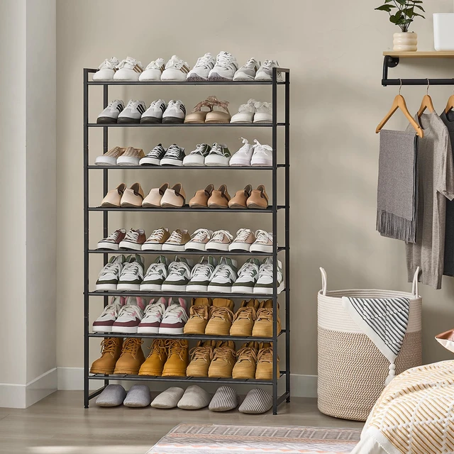 Alt view image 2 of 7 - Shoe Rack for Closet, Metal Shoe Organizer, 8 Tier Garage Shoe Rack Max Holds 40 Pairs,Shoe Storage shelf,Entryway, Black