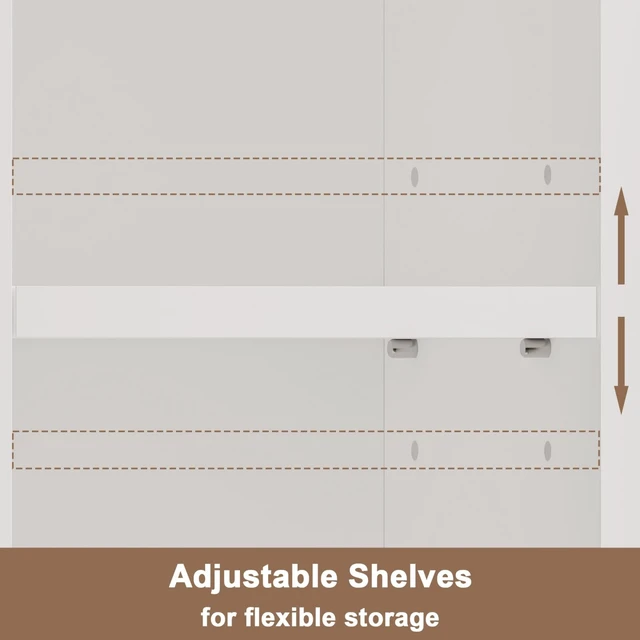 Alt view image 5 of 7 - Narrow Bathroom Storage Cabinet with Adjustable Shelves and Drawer | Tall Slim Storage Cabinet, Freestanding Cupboard for Small Spaces, White