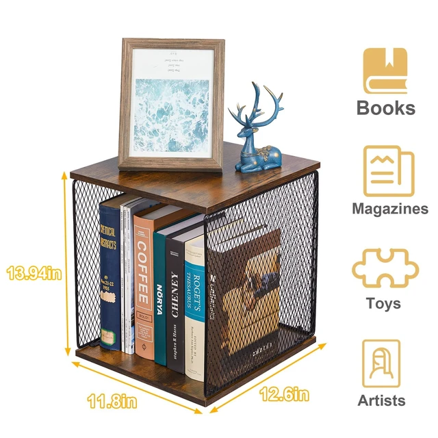 Alt view image 7 of 7 - 3 Cube Vinyl Record Storage | DIY Stackable 120-150 Records Visualize Album Storage Record Storage Crate
