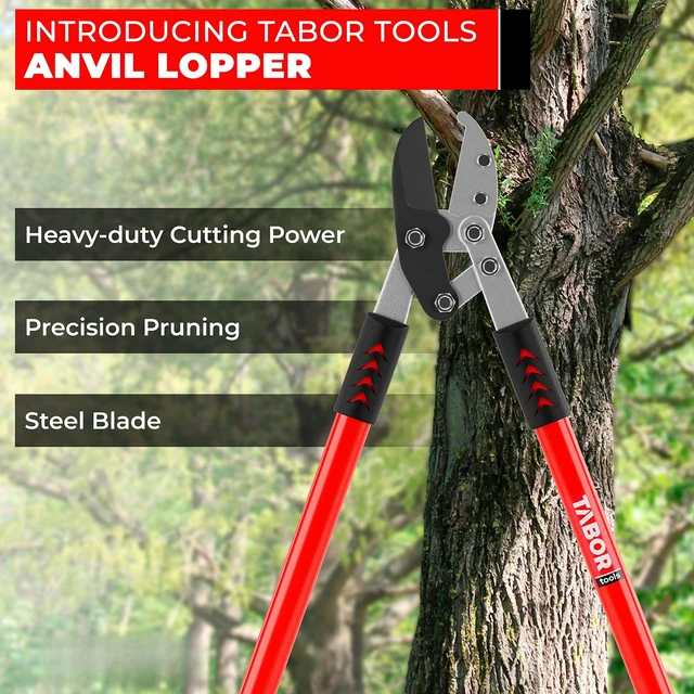 Alt view image 2 of 7 - GG12A Anvil Lopper with Compound Action, 30 Inch Tree Trimmer & Branch Cutter, Heavy Duty Tree Pruner with 2 Inch Cut Capacity, Chops Thick Dry Branches with Ease