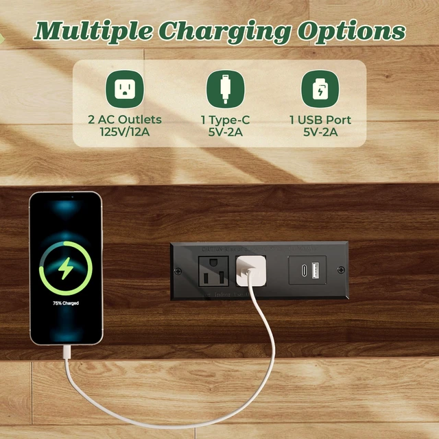 Alt view image 3 of 7 - 78.8 inch Narrow Behind Couch Table with Charging Stations | Power Outlet with USB-C Ports, Extra Storage Behind Sofa, Long Sofa Table Console Table for Entryway Living room, Walnut