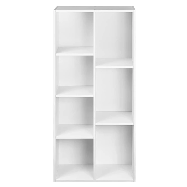 Alt view image 3 of 6 - 7 Cube Organizer Bookcase, Storage Shelf for Home and Office, Display Storage Organizer, Sturdy with Easy Assembly, 9.25"D x 19.49"W x 41.73"H, White