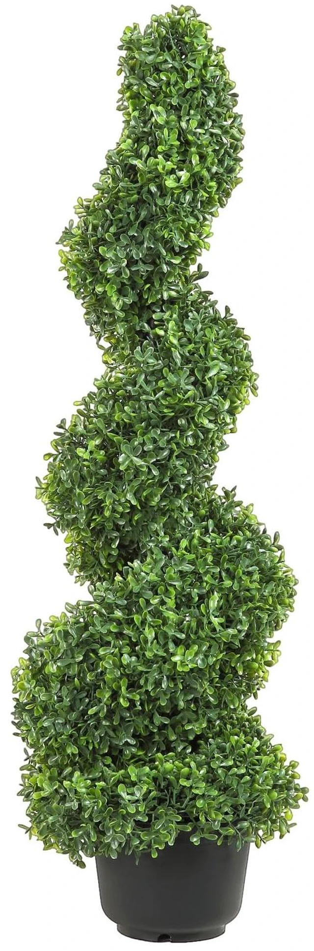 Alt view image 4 of 7 - Artificial Boxwood Spiral Topiary Trees, 3ft Tall (2 PCS) Faux Plant | All-Year Green Fake Plant with Replaceable Leaves for Decorative/Indoor/Porch/Garden