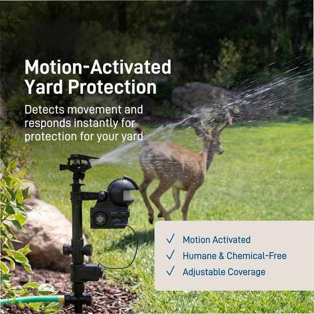 Alt view image 2 of 7 - Yard Enforcer Motion-Activated Sprinkler - 62100 | Outdoor Animal Repeller & Lawn Protector, Motion Sensor, Multi-Angle Detection, Weatherproof Dual-Purpose Sprinkler