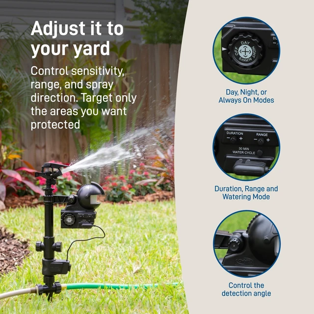 Alt view image 7 of 7 - Yard Enforcer Motion-Activated Sprinkler - 62100 | Outdoor Animal Repeller & Lawn Protector, Motion Sensor, Multi-Angle Detection, Weatherproof Dual-Purpose Sprinkler
