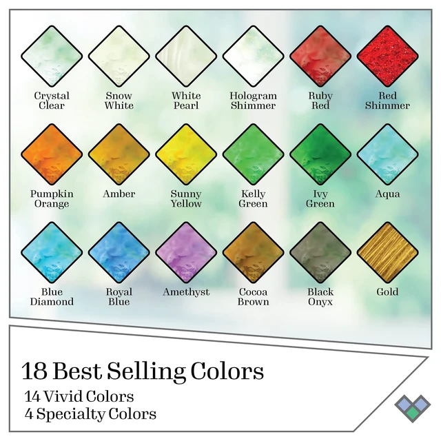 Alt view image 2 of 7 - Window Acrylic Craft Paint Set Formulated to be Non-Toxic, Perfect for Beginners and Artists, Eighteen Bottles, 2 Ounce, Assorted Colors 1