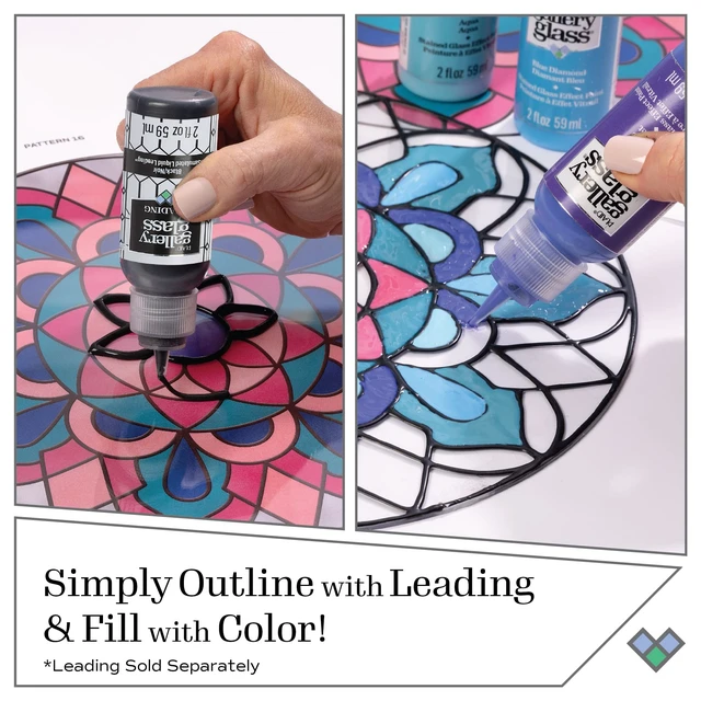Alt view image 7 of 7 - Window Acrylic Craft Paint Set Formulated to be Non-Toxic, Perfect for Beginners and Artists, Eighteen Bottles, 2 Ounce, Assorted Colors 1