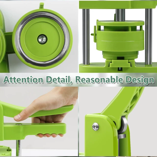 Alt view image 4 of 6 - Button Maker Machine, 75mm(3 inch) DIY Pin Button Maker Press Machine Kit, Badge Button Press Machine Pin Maker Machine with Free 100pcs Button Parts&Pictures&Circle Cutter