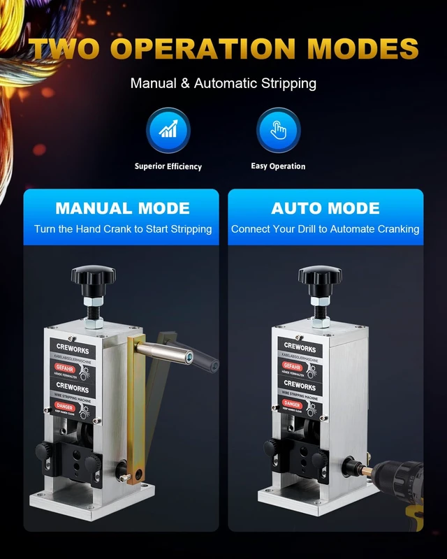 Alt view image 2 of 7 - Manual Wire Stripper Machine, 0.06"-1" Wire Stripping Machine, Wire Stripping Tool for 1.5-25mm Scrap Wire, Drill Powered Cable Stripper for DIY Cable, Copper Wire Stripper for Leftover Cable