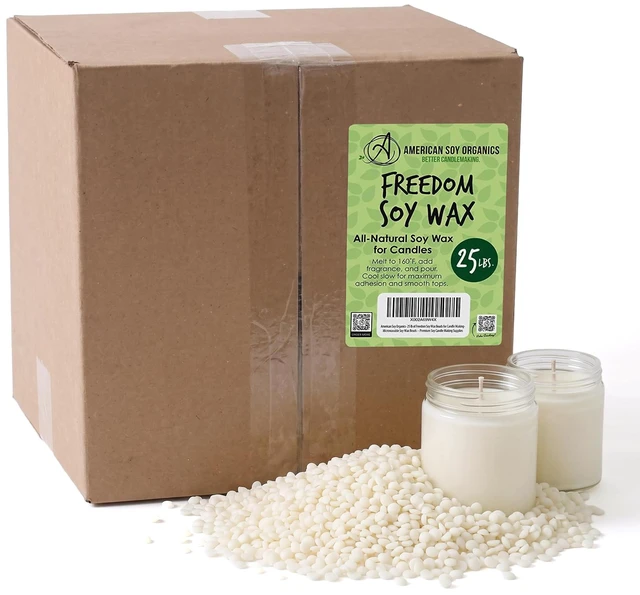 Main image of Freedom Soy Wax Beads, All-Natural Candle Wax, 25 lbs | DIY Candle Making Supplies Ideal for Container Candles, Tealights & Wax Melts, Paraffin-Free, Beeswax-Free, Microwavable