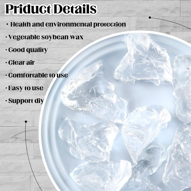 Alt view image 2 of 6 - 9.9 lb High Density Transparent Gel Candle Wax Clear Gel Wax Jelly Candle 100 Pcs Wick and 100 Pcs Wick Stickers for DIY Making Handmade Projects Material Supplies