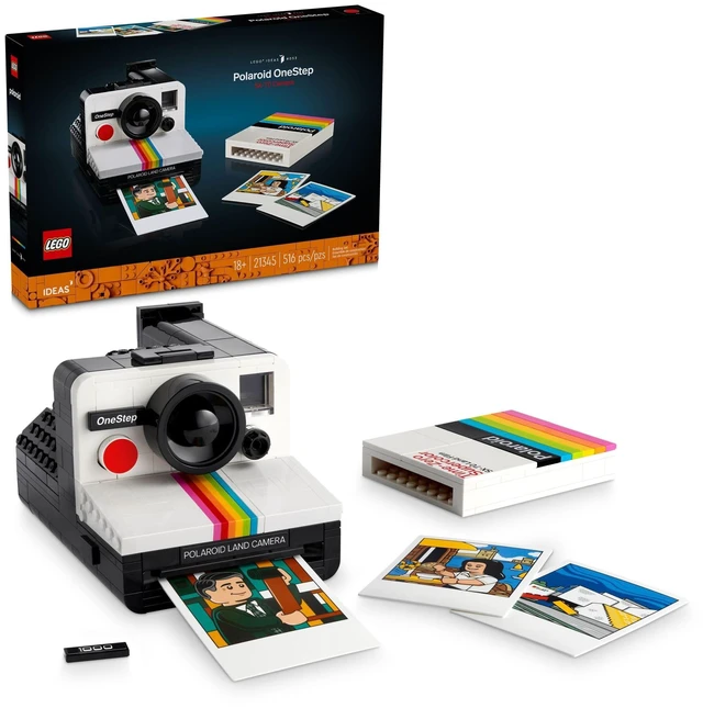 Main image of Ideas Polaroid OneStep SX-70 Building Set for Adults - Vintage Polaroid Model DIY Craft Kit, Ages 18+ - Gift for Birthdays - 21345