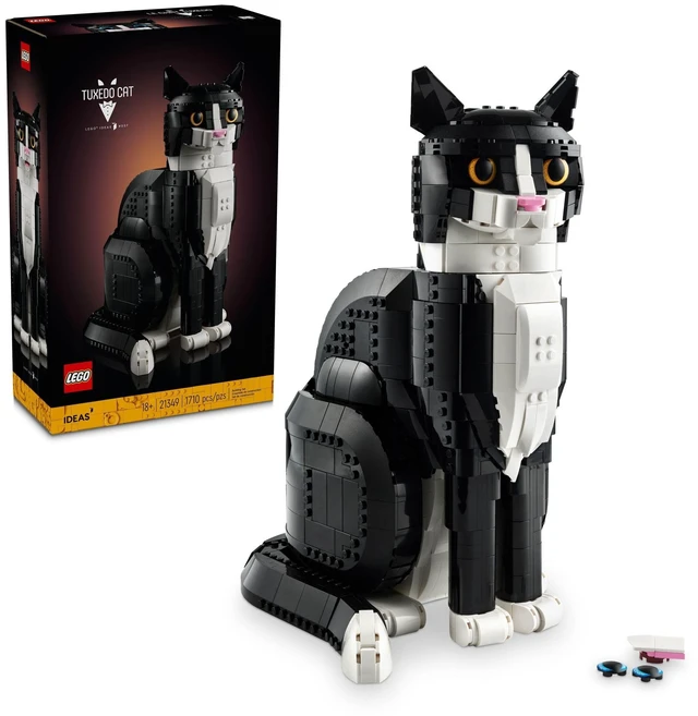 Main image of Ideas Tuxedo Cat - Building Sets for Adults, Ages 18+ - DIY Crafts Kit for Home Decor, Living Room or Bedroom - Gift for Animal Lovers - 21349