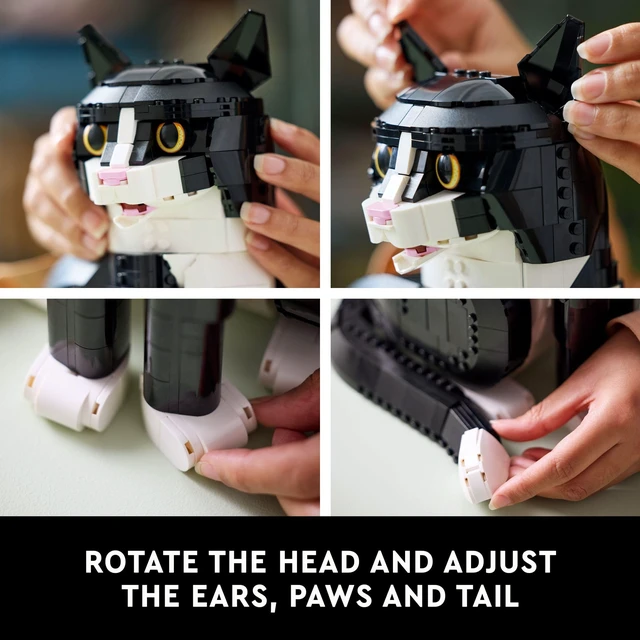 Alt view image 3 of 6 - Ideas Tuxedo Cat - Building Sets for Adults, Ages 18+ - DIY Crafts Kit for Home Decor, Living Room or Bedroom - Gift for Animal Lovers - 21349