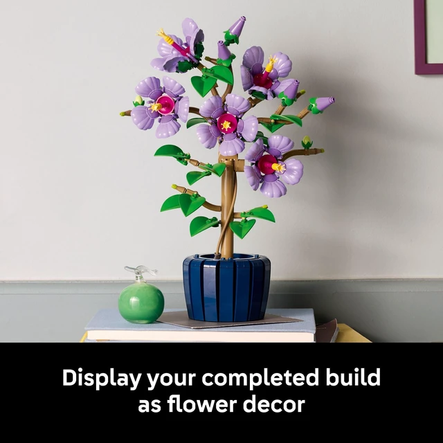 Alt view image 5 of 5 - Botanicals Hibiscus Flower Building Set - Artificial Plant & Flower Building Blocks for Women & Men, Ages 18+ - Home, Office Decor Gift Idea - 10372