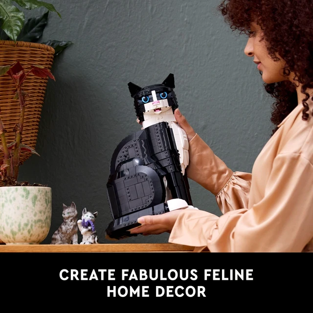 Alt view image 6 of 6 - Ideas Tuxedo Cat - Building Sets for Adults, Ages 18+ - DIY Crafts Kit for Home Decor, Living Room or Bedroom - Gift for Animal Lovers - 21349