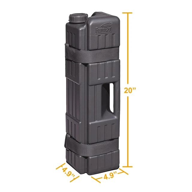 Alt view image 2 of 6 - USA Up to 120 lbs 4-Pack Universal Commercial Canopy Weights, Leg Weight Bottles for Pop Up Canopy Tents & Gazebos, Easy Wrap-Around Hook & Loop Installation, Fillable with Water, Sand & Gravel