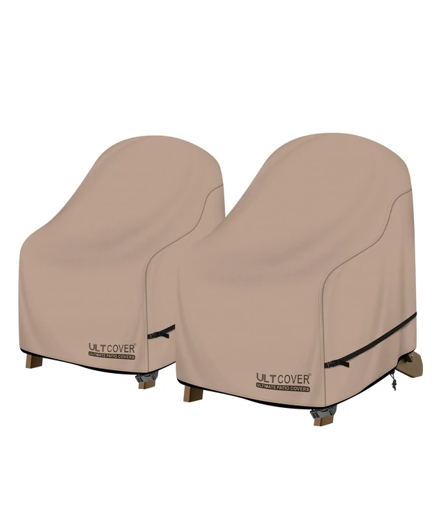 Main image of Patio Adirondack Chair Cover 32W x 35D x 36H in | 2-Pack, Waterproof 600D Polyester, UV Resistant, Fits Standard Outdoor Dining Chairs & Lawn Furniture
