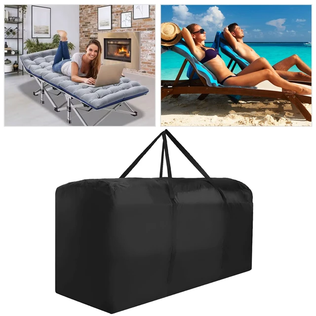 Alt view image 3 of 7 - Patio Cushion Storage Bag Waterproof Extra Large Protective Zippered Outdoor Cushion Storage Bags Furniture Storage Bag with Handles, 68" L x 30" W x 20" H (2 Pack)