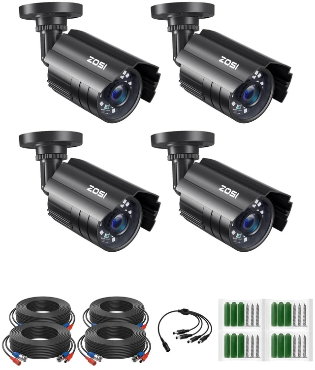 Main image of 4PK 1920TVL 1080P Security Camera 3.6mm Lens 2MP CCTV Camera Home Security Day Night Waterproof Camera for 1080P/5MP/4K HD-TVI Analog DVR System