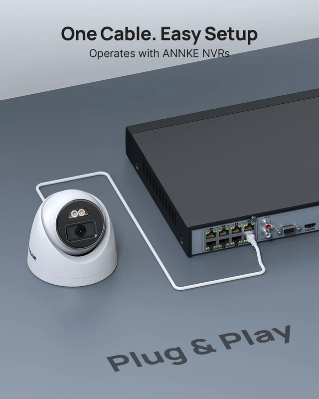 Alt view image 6 of 7 - 4K/8MP Dome PoE Security Camera Outdoor, Color Night Vision, White | AI Human/Vehicle Detection, Smart Dual Light, Audio Recording, Easy Remote Access, IP67, H.265+, Support up to 512GB TF Card
