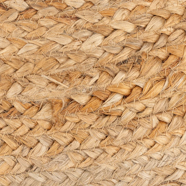 Alt view image 6 of 7 - Round Pouf Ottoman Footrest, Natural Jute Woven, Boho Pouf, Bohemian Style Casual Seating for Living Room, Bedroom, Patio Decor 19"x 19"x 10.5"
