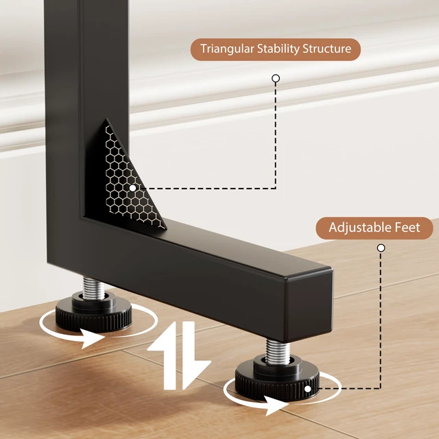 Alt view image 7 of 7 - 2 Pack Adjustable Height Narrow Console Table with Power Outlets, 90" Long Sofa Table with Charging Station Behind Couch Table Entryway Table for Living Room and Hallway Rustic Brown