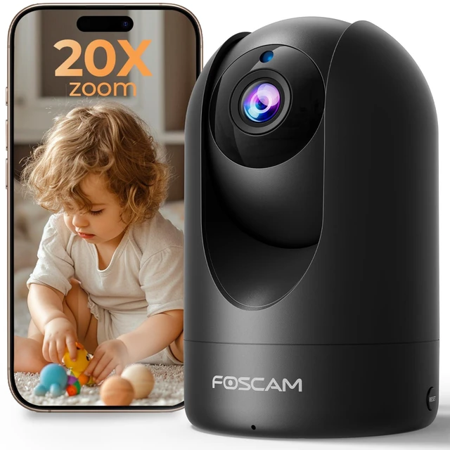 Main image of Home Security Camera R4S 4MP WiFi IP Camera,Wireless Baby Monitor with AI Human Detection Sound Detection 33ft Night Vision 2 Way Audio Camera Compatible with Alexa Black