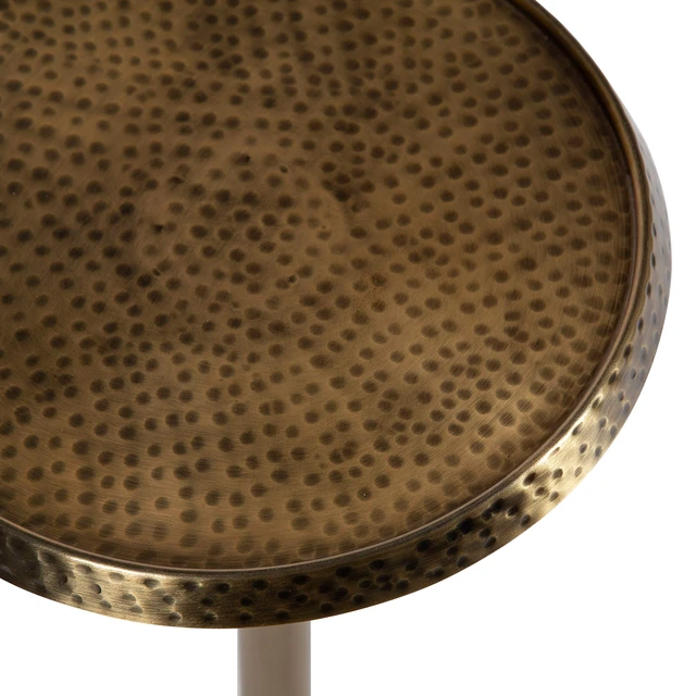Alt view image 7 of 7 - Sanzo Bohemian Side Table, 9 x 9 x 23, Gold, Decorative Pedestal End Table for Display and Storage