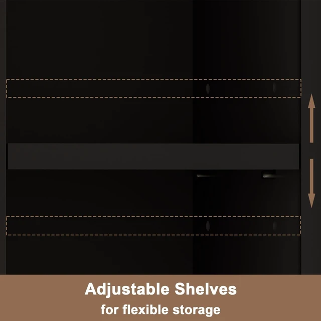 Alt view image 5 of 7 - Narrow Bathroom Storage Cabinet with Adjustable Shelves and Drawer | Tall Slim Storage Cabinet, Freestanding Cupboard for Small Spaces, Black