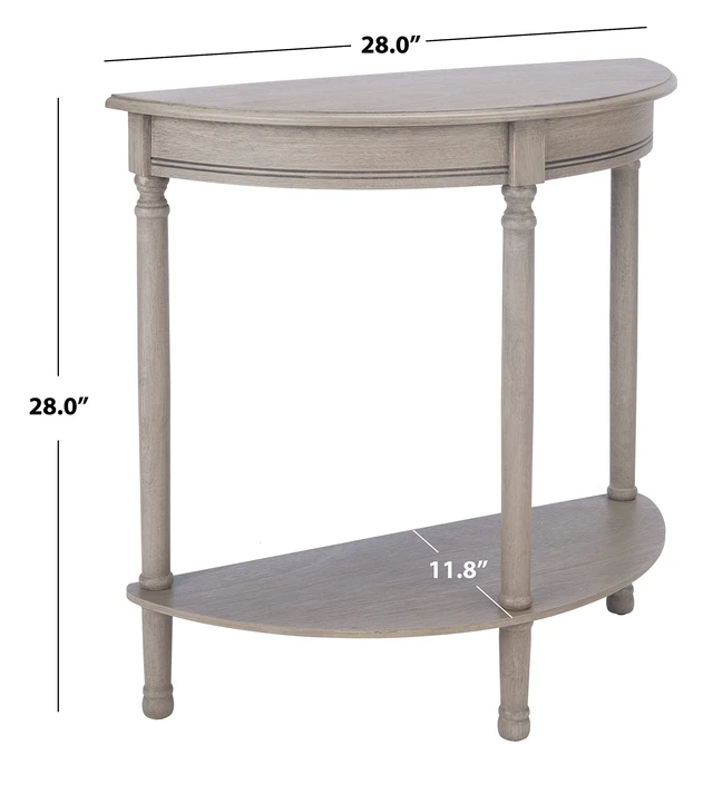 Alt view image 2 of 7 - Tinsley Wood Console Entryway Table, 28" Greige CNS5723A | Console Entryway Table, Pine Engineered Wood, 28" Overall, Assembly Required, entryway, hallway, living room