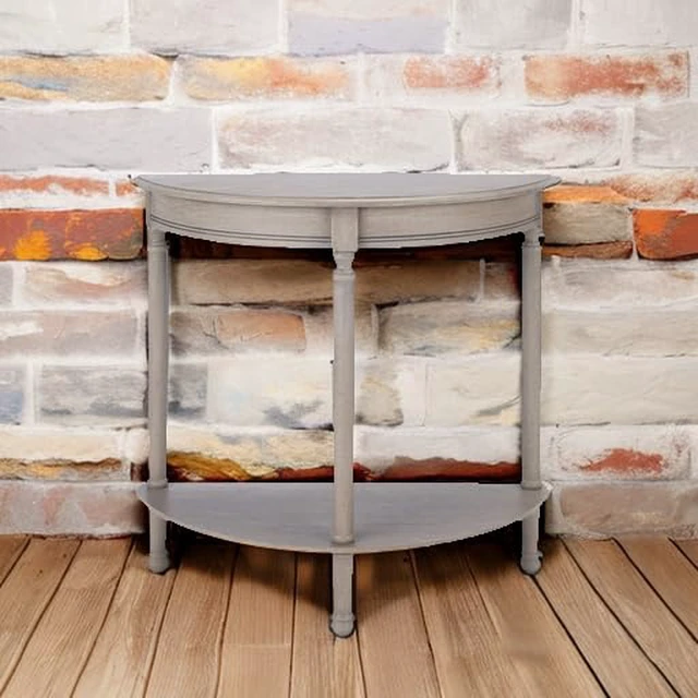 Alt view image 5 of 7 - Tinsley Wood Console Entryway Table, 28" Greige CNS5723A | Console Entryway Table, Pine Engineered Wood, 28" Overall, Assembly Required, entryway, hallway, living room