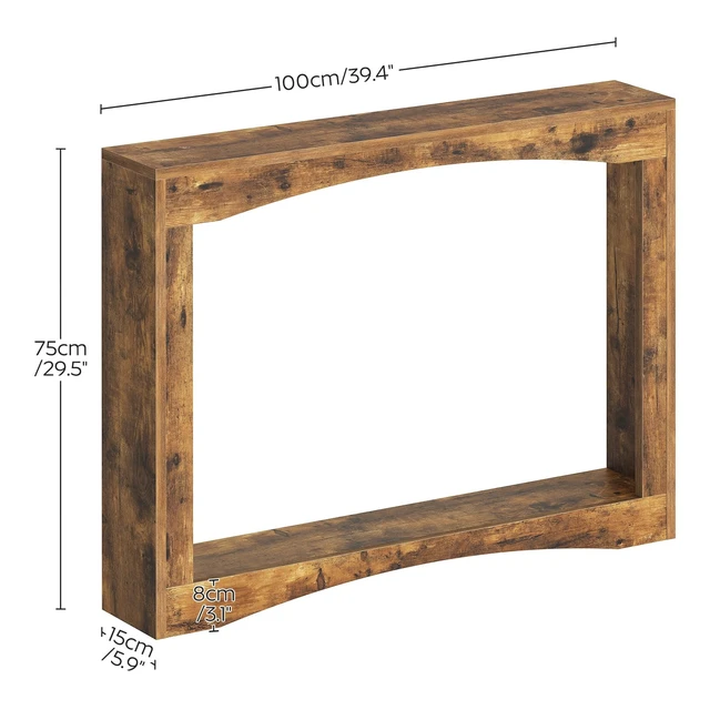 Alt view image 6 of 7 - Narrow Console Table, 5.9'' Thin Entryway Table, Behind Couch Table for Small Spaces, Small Farmhouse Hallway Table, for Living Room, Hallway, Foyer, Rustic Brown CT19RR