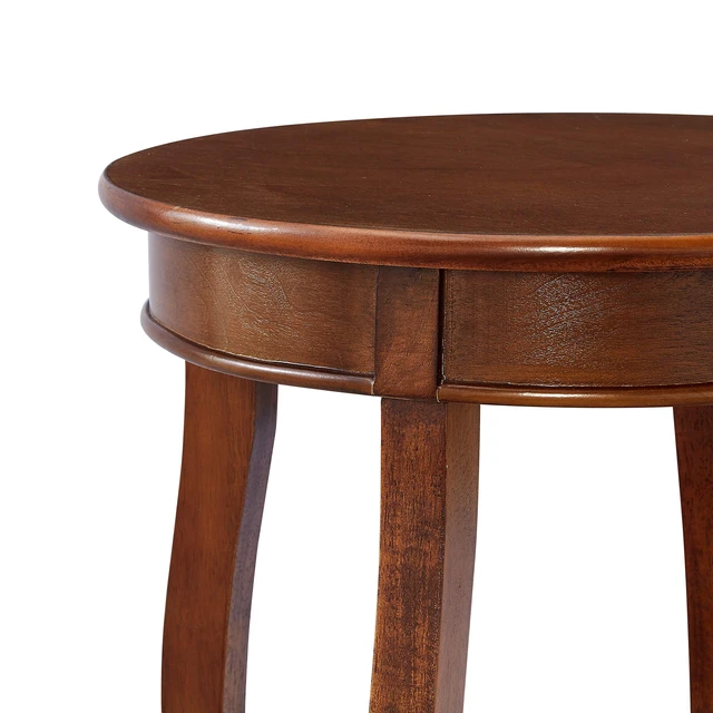 Alt view image 4 of 7 - Furniture Hazelnut Round Shelf Table,, 18"L x 18"W x 24"H