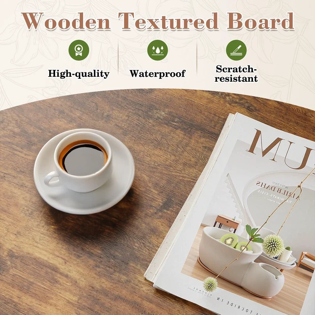 Alt view image 4 of 7 - Wooden Coffee Table, Lift Top Coffee Table with Large Hidden Compartment and Ample Storage Shelf, Lift Tabletop Dining Table for Living Room, Home Small Space, Rustic