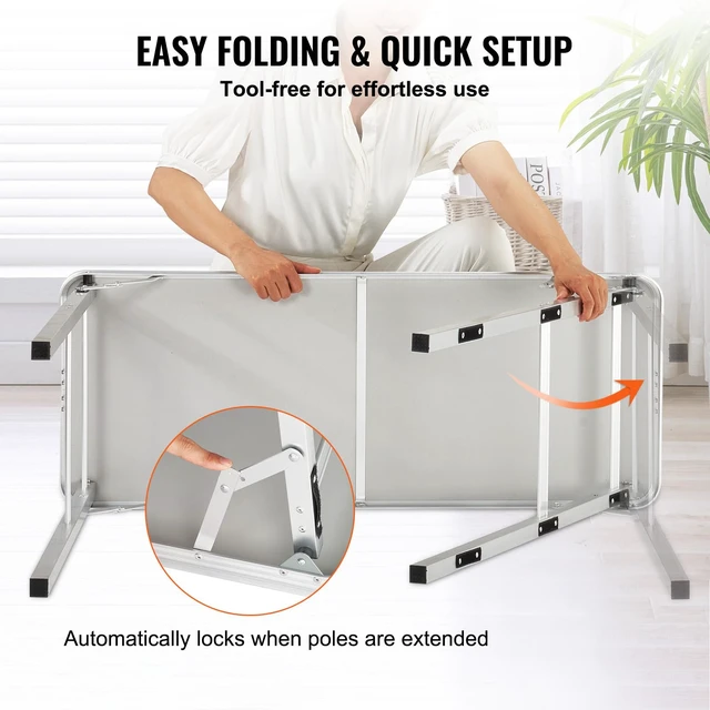Alt view image 3 of 7 - Folding Portable Bar Table, Tradeshow Podium Table for Indoor, Outdoor, Party, Picnic, Exhibition, Includes Carrying Case, Storage Shelf and Black Skirt, 38.39" x 15.16" x 34.25"