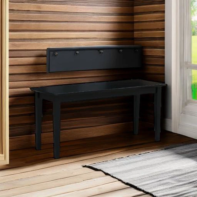 Alt view image 5 of 6 - Solid Wood 39 in. Shaker Style Bench