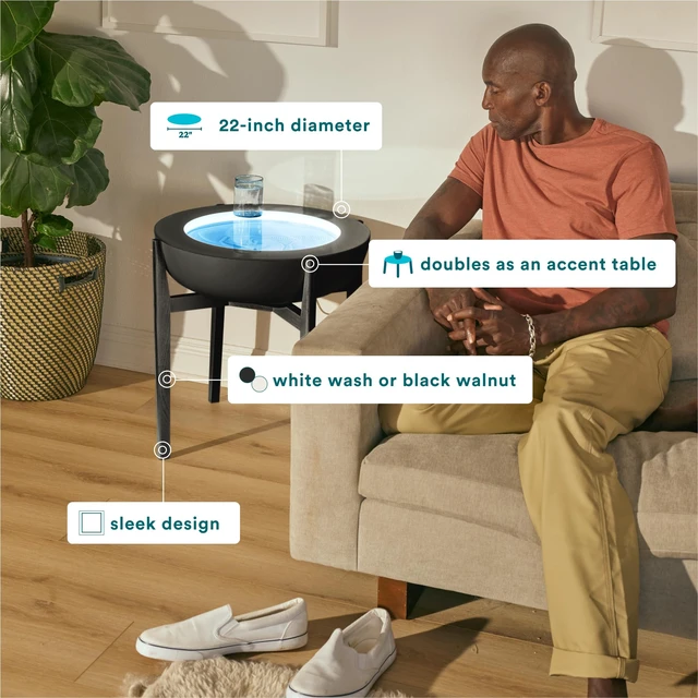 Alt view image 3 of 6 - Drift Sandscape Solid Wood Sand Table Stand | Compatible with drift 21 , ST-400-BK, ST-400-CE, Black Walnut (Stand Only, Drift Sold Separately)