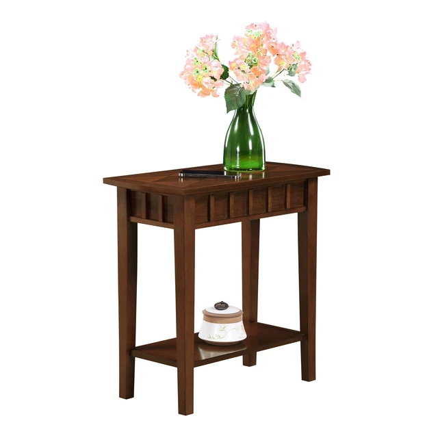 Alt view image 3 of 5 - Dennis End Table with Shelf, Espresso