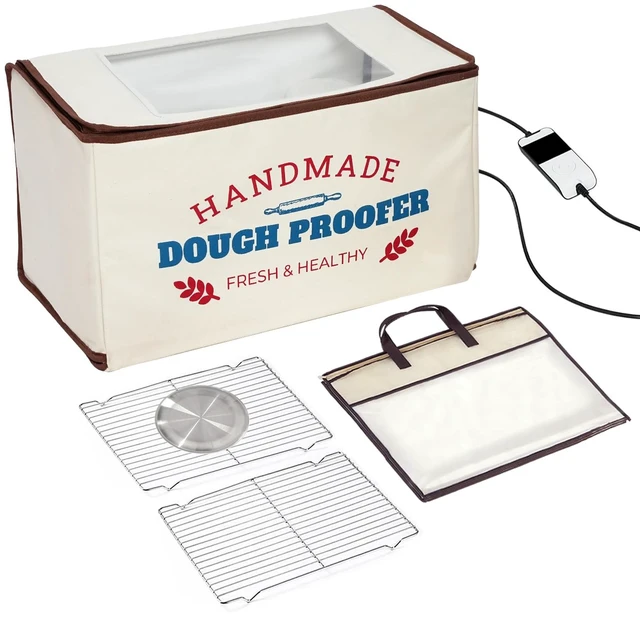 Main image of Extra Large Dough Proofing Box50-130°F, 3-Sided Heat 24H Timer | Extra-large foldable proofing box includes 3-sided heat, 50-130°F control, beep alert and storage bag for dough